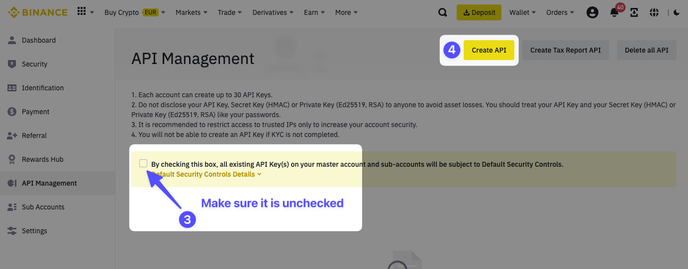 Binance API Management