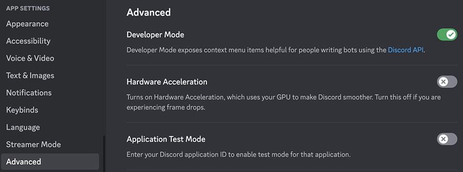 Discord developper