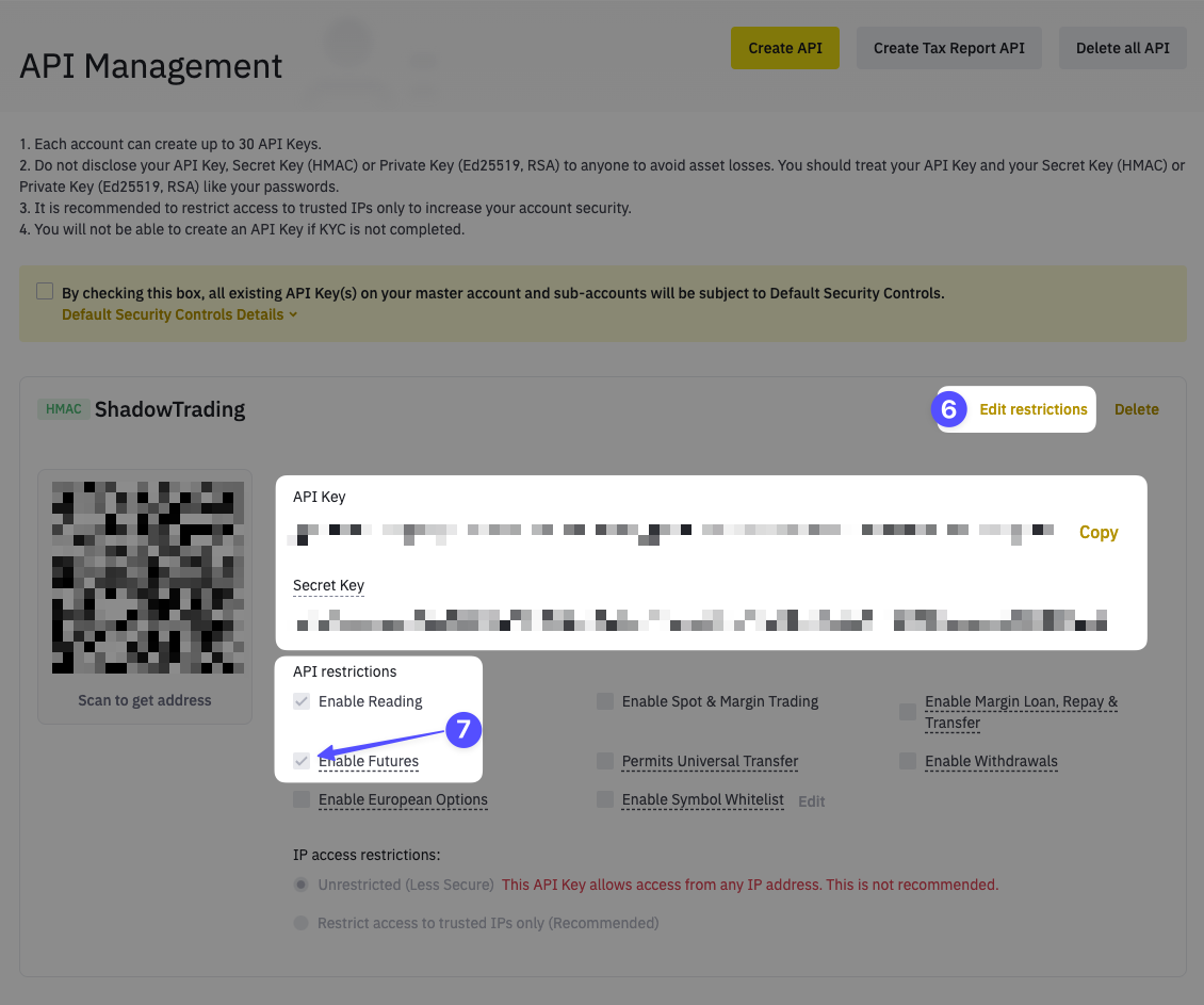 Binance API Management